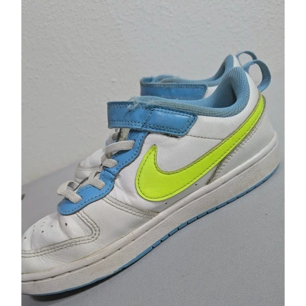 Nike Court Borough Low 2‎ Kids 3Y White Baltic Blue Volt BQ5451-122